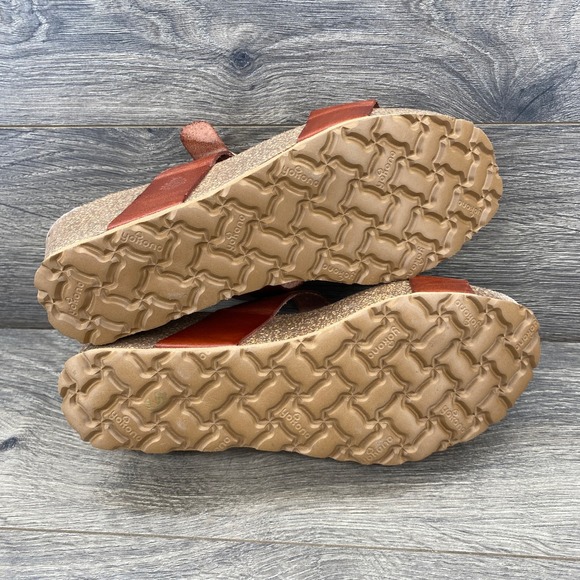 Yokono Women's Brown Leather Wedge Sandals Size 9 Made in Spain - Picture 7 of 8